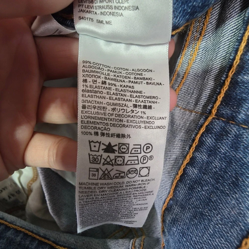 Levis 505 Regular Fit Straight Leg Blue Denim Jeans Mens 34x30 Medium Wash